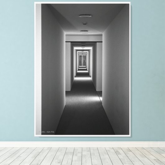 Een uitnodiging, kunstarchitectuurstudie canvas afdruk (Insitu (Houten vloer))