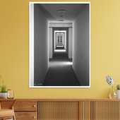 Een uitnodiging, kunstarchitectuurstudie canvas afdruk (Insitu (Woonkamer))