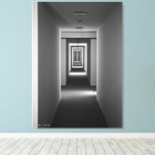 Een uitnodiging, kunstarchitectuurstudie canvas afdruk (Insitu (Houten vloer))