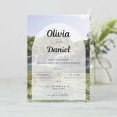 Een uitnodiging met de achtergrond van natuurlijk (Staand voorkant)