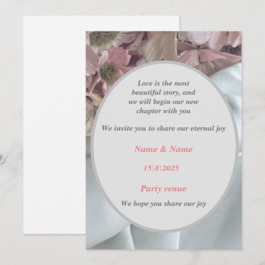 Een uitnodiging om een liefde te vieren die blijft (Voorkant / Achterkant)