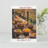 Een uitnodiging om samen vreugdevolle maaltijden t (Staand voorkant)