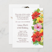 Een uitnodiging van de Chic Luau-partij (Voorkant / Achterkant)