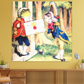 Een uitnodiging van de koningin van harten canvas afdruk (Insitu (Woonkamer))