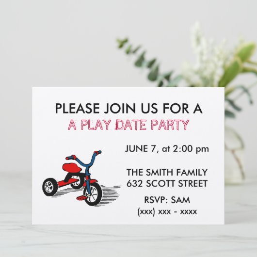 Een uitnodiging van de Partij van de Datum van het (Staand voorkant)