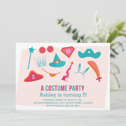 Een uitnodiging van de partij van het meisje van d (Staand voorkant)