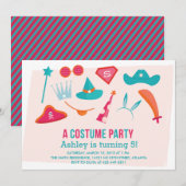 Een uitnodiging van de partij van het meisje van d (Voorkant / Achterkant)