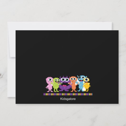 Een uitnodiging van een Monster Bash (Achterkant)