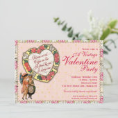 Een uitnodiging van een  Valentijn (Staand voorkant)