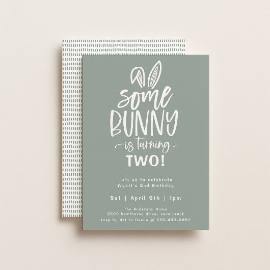 Een uitnodiging voor Bunny Birthday Party