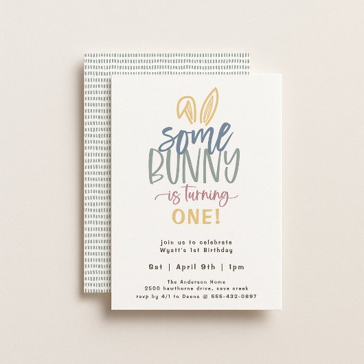 Een uitnodiging voor Bunny Birthday Party