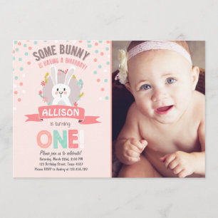 Een uitnodiging voor 'Bunny Easter Spring Birthday