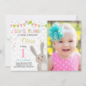 Een uitnodiging voor 'Bunny Easter Spring Birthday (Voorkant)