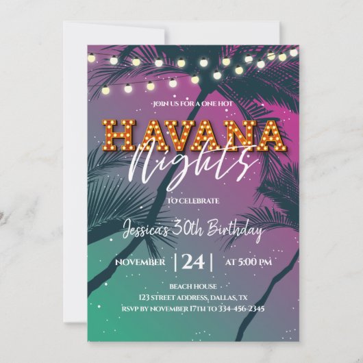 Een uitnodiging voor de avond van de nacht van Hav (Voorkant)