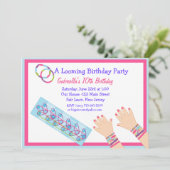 Een uitnodiging voor de geboorte van een meisje me (Staand voorkant)