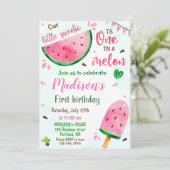 Een uitnodiging voor de verjaardag van Watermeloen (Staand voorkant)