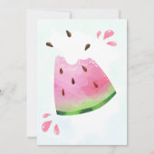 Een uitnodiging voor de verjaardag van Watermeloen (Achterkant)