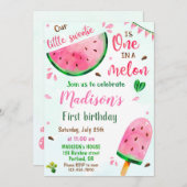 Een uitnodiging voor de verjaardag van Watermeloen (Voorkant / Achterkant)