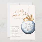 Een uitnodiging voor een Baby shower in de winter (Voorkant)