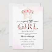 Een uitnodiging voor een Baby shower met een klein (Voorkant)