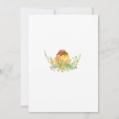 Een uitnodiging voor een baby shower met een klein (Achterkant)