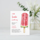 Een uitnodiging voor een Baby Shower met een klein (Staand voorkant)