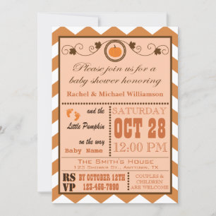 Een uitnodiging voor een Baby shower van Pumpkin C