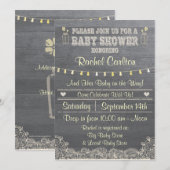 Een uitnodiging voor een Baby shower van Rustic Ma (Voorkant / Achterkant)