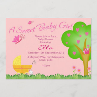 Een uitnodiging voor een Baby shower van Sweet Bab