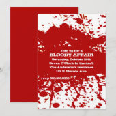 Een uitnodiging voor een "Bloody Affair Halloween" (Voorkant / Achterkant)