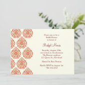 Een  uitnodiging voor een bridal-douche (Staand voorkant)