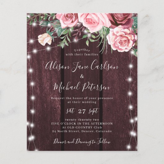 Een uitnodiging voor een bruiloft met een brute br (Voorkant)