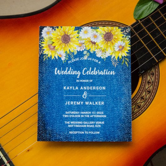 Een uitnodiging voor een brute bruinzonnebloemen b