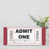 Eén uitnodiging voor een evenement in de vorm van  (Staand voorkant)