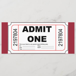 Eén uitnodiging voor een evenement in de vorm van 