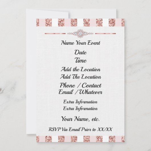 Een uitnodiging voor een feest (Achterkant)