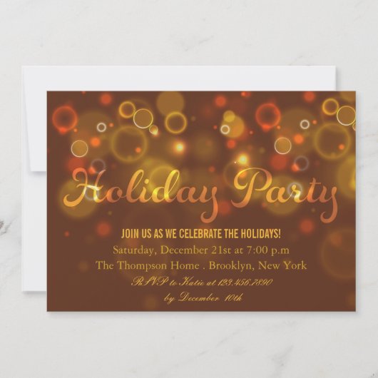 Een uitnodiging voor een glitzy Vakfeest (Voorkant)