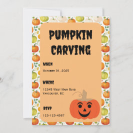 Een uitnodiging voor een Halloween Pumpkin Carving
