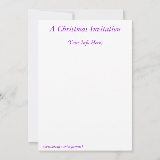 Een uitnodiging voor een kerstfeestje (Achterkant)