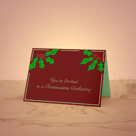 Een uitnodiging voor een kerstfeestje