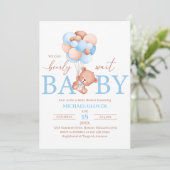 Een uitnodiging voor een klein baby shower (Staand voorkant)