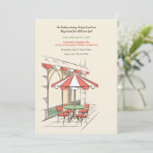Een uitnodiging voor een klein cafeetje (Staand voorkant)
