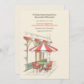 Een uitnodiging voor een klein cafeetje (Voorkant / Achterkant)