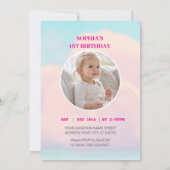 Een uitnodiging voor een Magische Unicorn Birthday (Achterkant)