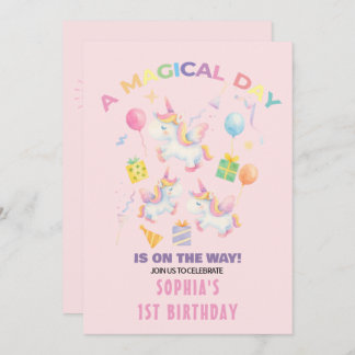 Een uitnodiging voor een Magische Unicorn Birthday