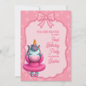 Een uitnodiging voor een Magische Unicorn Birthday (Voorkant)