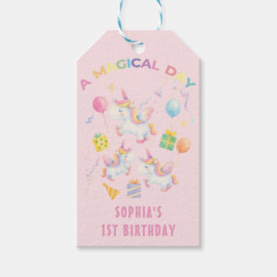 Een uitnodiging voor een Magische Unicorn Birthday Cadeaulabel