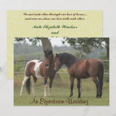 Een uitnodiging voor een paardenweddenschap voor p (Voorkant / Achterkant)