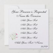 Een uitnodiging voor een Royal Event (Achterkant)