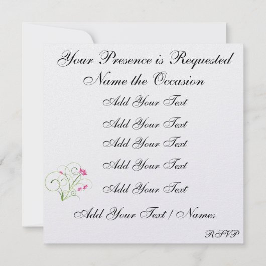 Een uitnodiging voor een Royal Event (Achterkant)